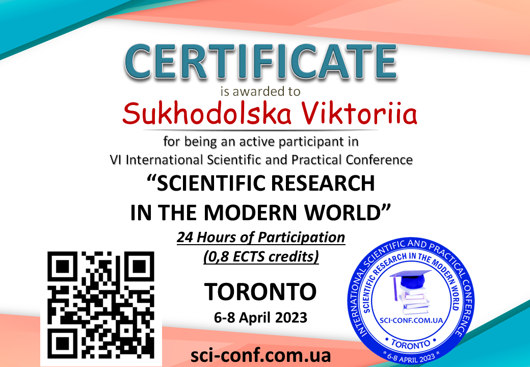 Sukhodolska Viktoriia