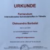Сертифікат PhD Олександри Барбалат